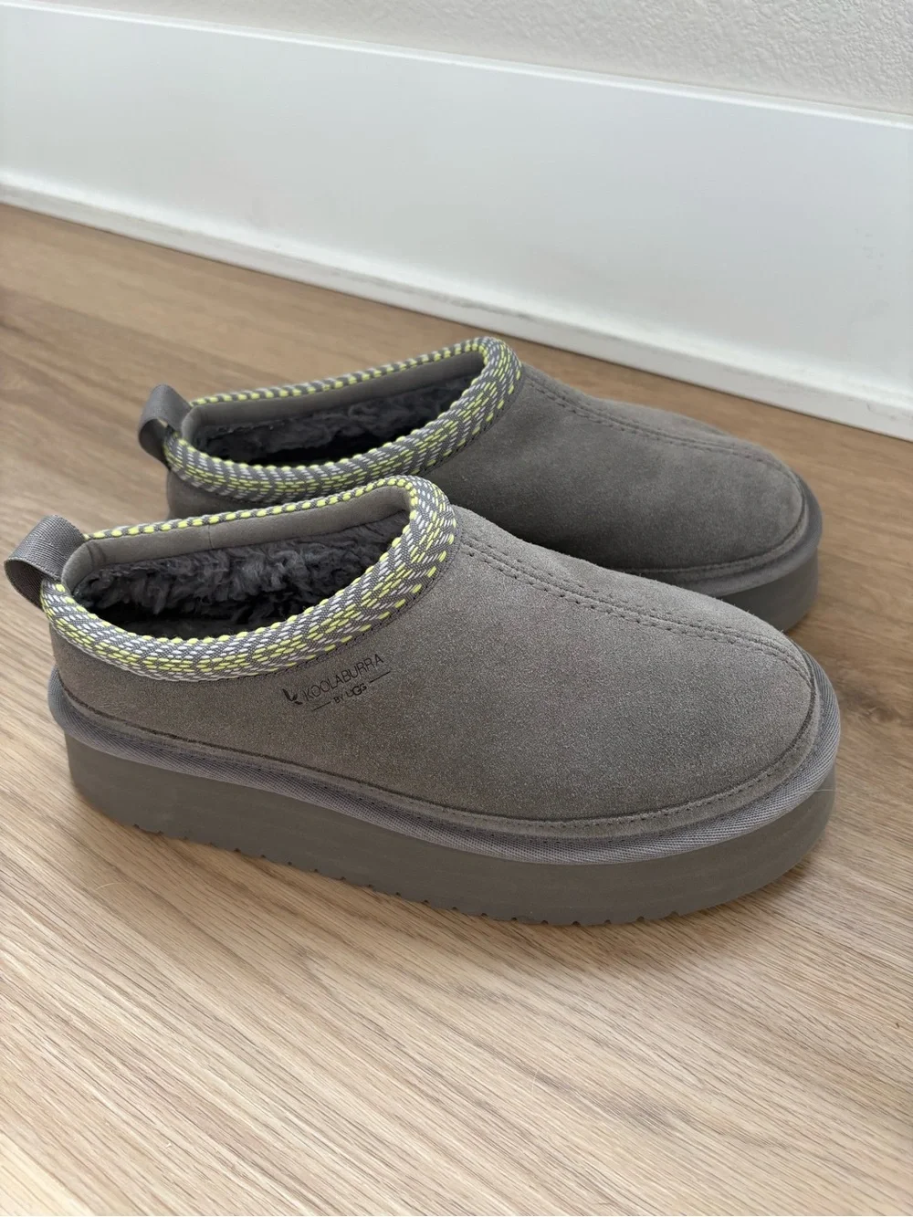 Koolaburra by UGG Gray Platform Clogs Slippers 8 EU 39